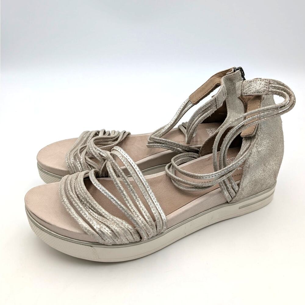 Eileen Fisher Shea Strappy Sneaker Sandals Women's Platinum Size US9 EU39.
